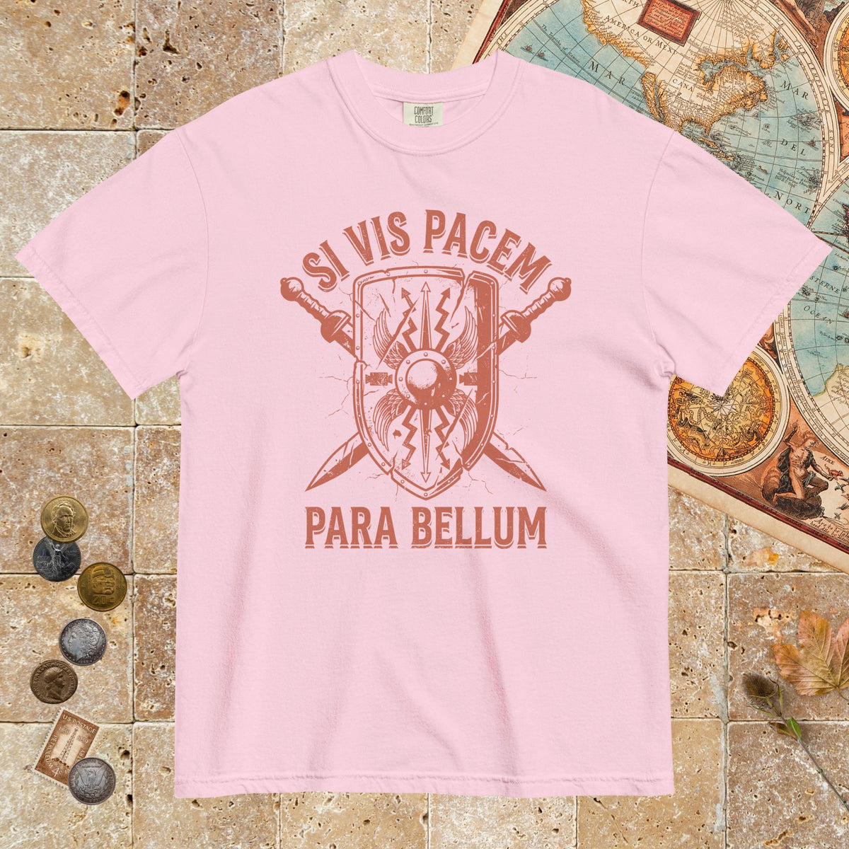 Blossom Si Vis Pacem Para Bellum Scutum - Premium Tee - history buff gift by HistoHead