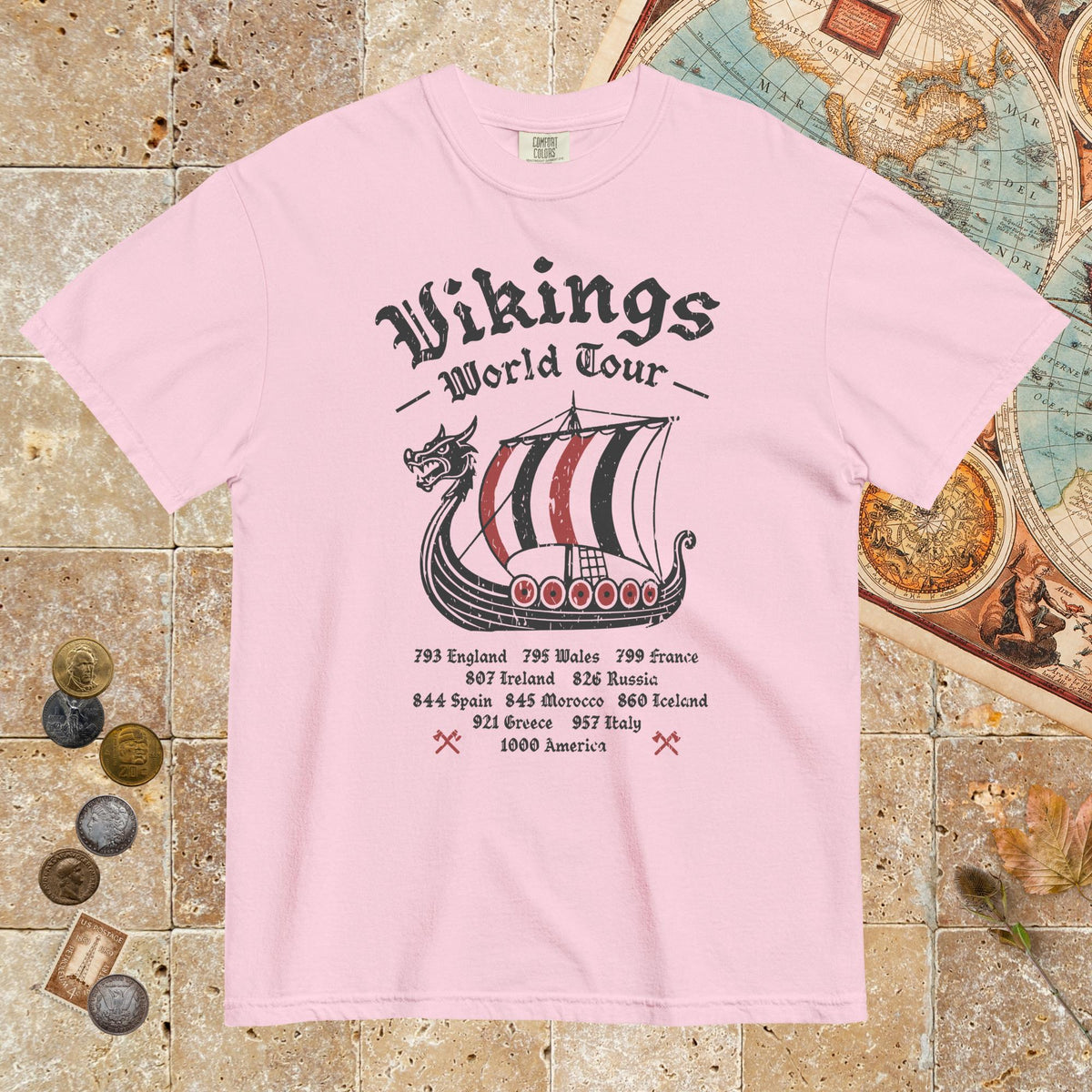Blossom Vikings World Tour - Premium Tee - history buff gift by HistoHead