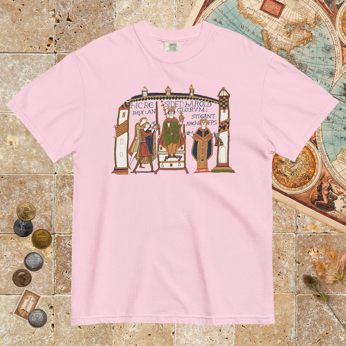 Blossom Here Sits Throned Harold King of the English Bayeux Tapestry - Premium Tee - history buff gift by HistoHead