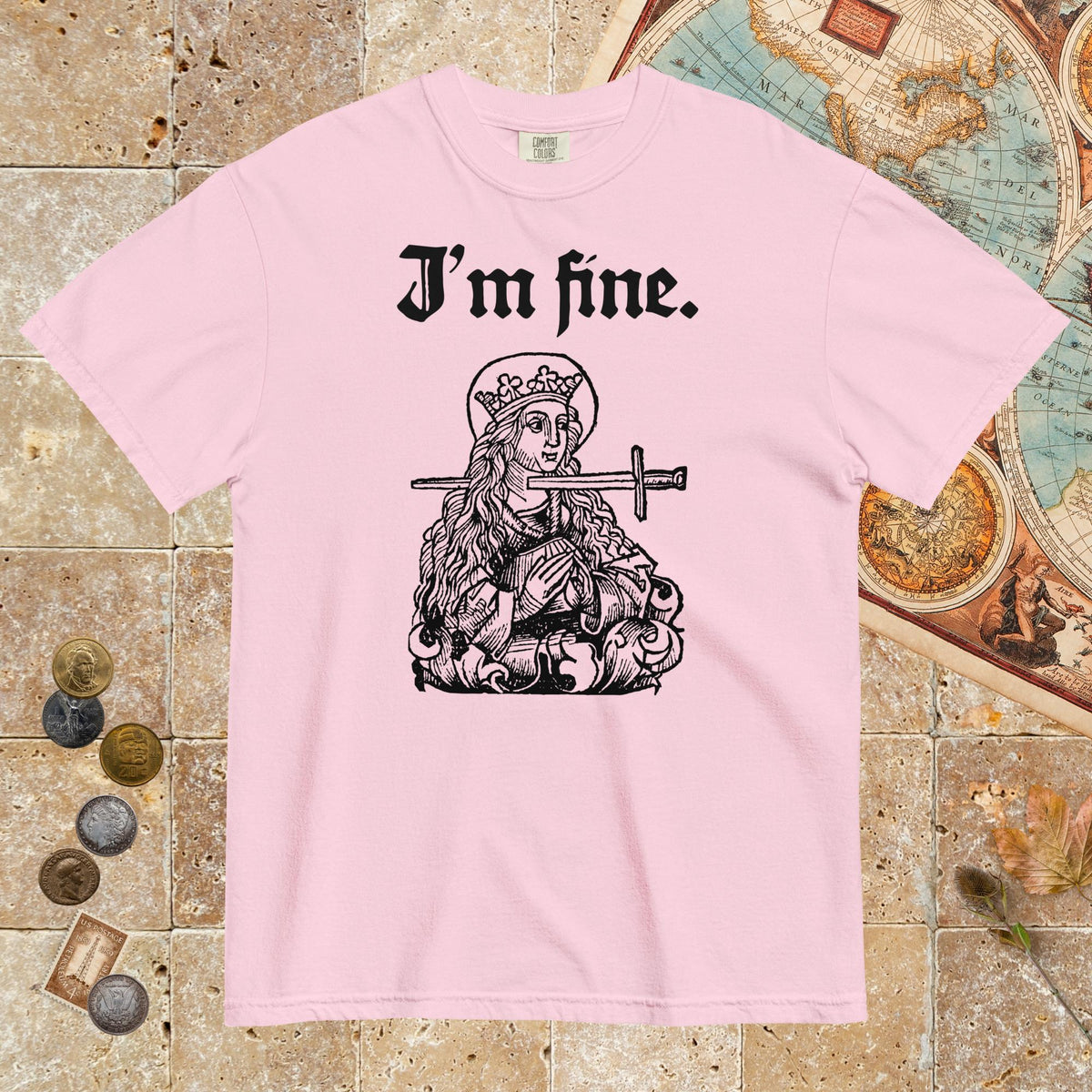 Blossom Saint Lucy I'm Fine - Premium Tee - history buff gift by HistoHead