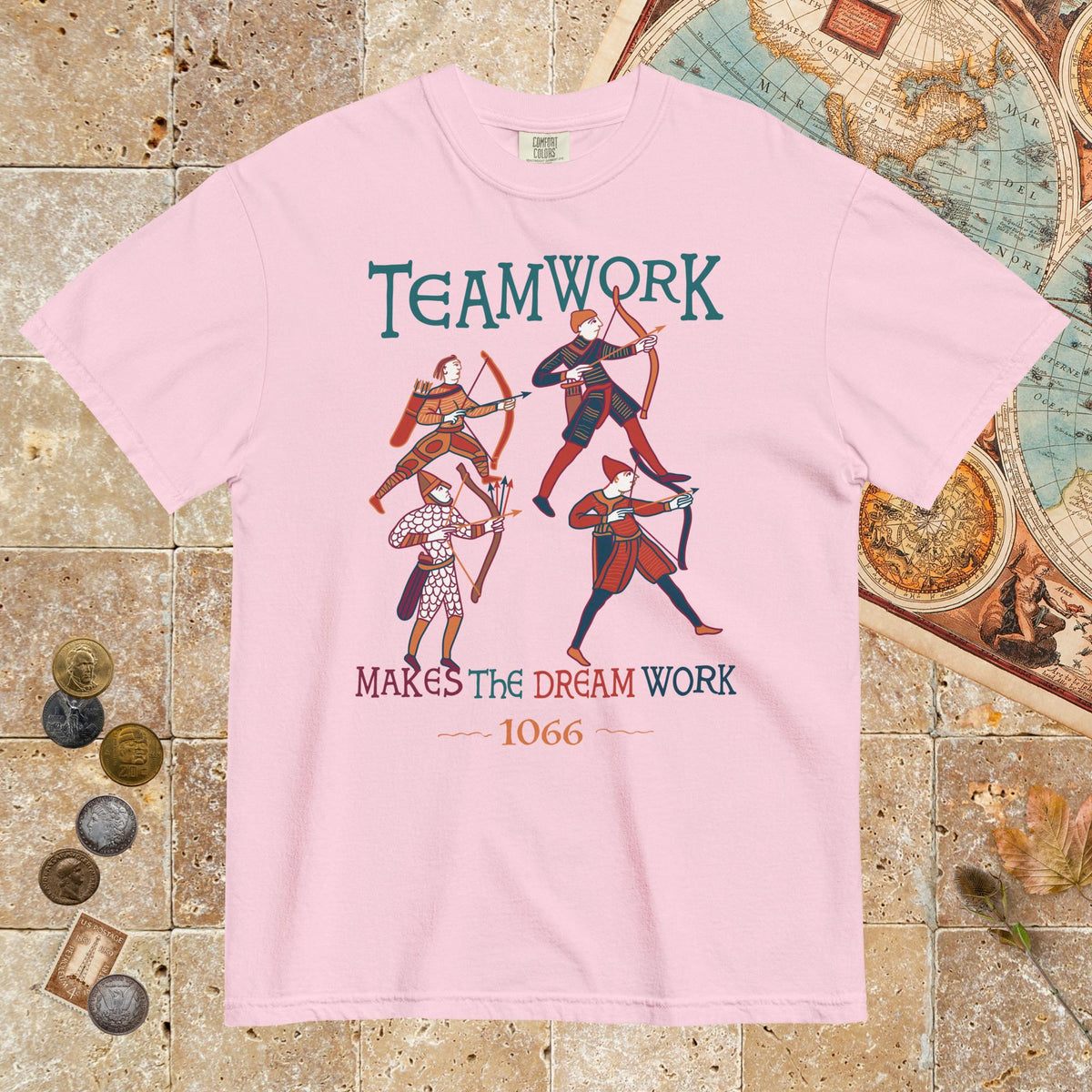 Blossom Bayeux Tapestry Teamwork Makes the Dream Work - Premium Tee - history buff gift by HistoHead