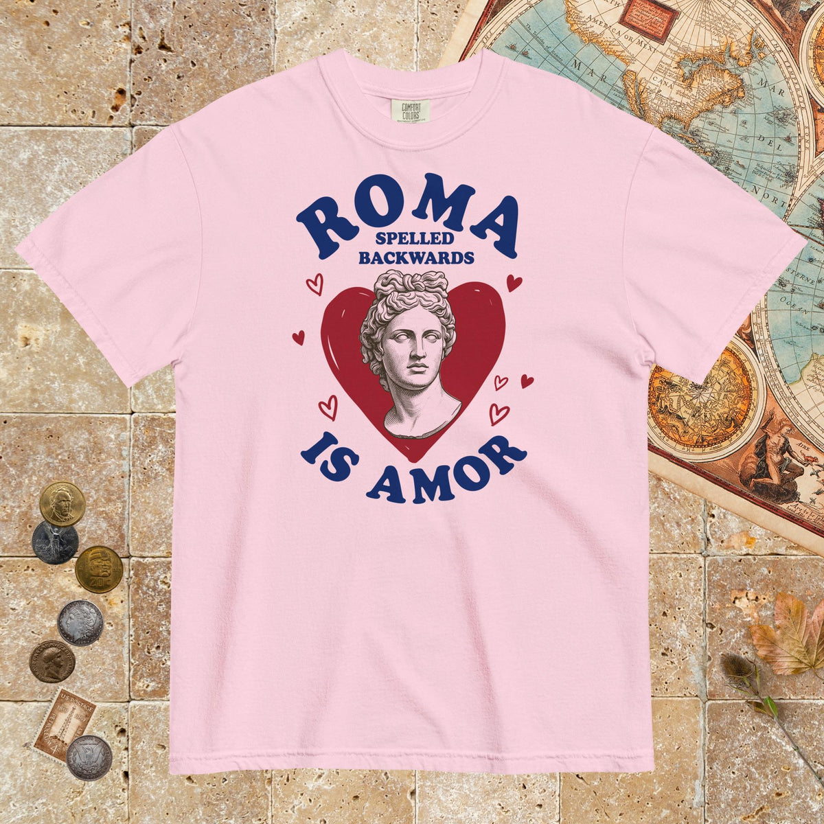 Blossom Roma Spelled Backwards Is Amor - Premium Tee - history buff gift by HistoHead