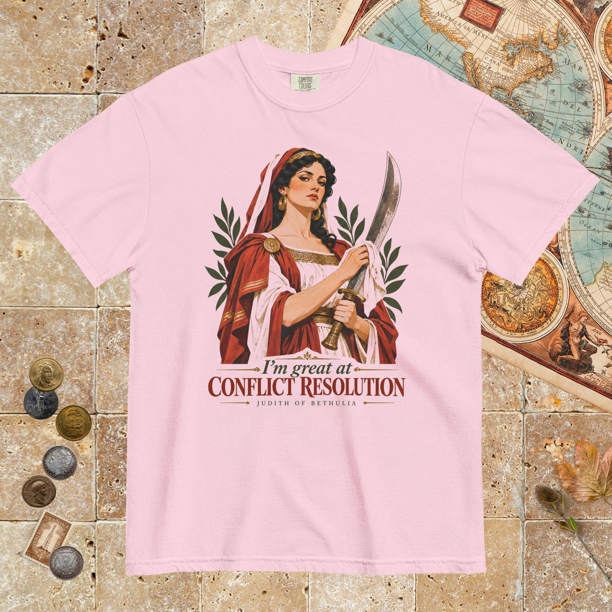 Blossom Judith of Bethulia I'm Great at Conflict Resolution - Premium Tee - history buff gift by HistoHead
