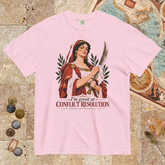 Blossom Judith of Bethulia I'm Great at Conflict Resolution - Premium Tee - history buff gift by HistoHead