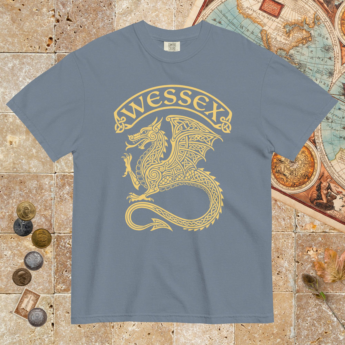 Blue Jean Wessex Dragon - Premium Tee - history buff gift by HistoHead
