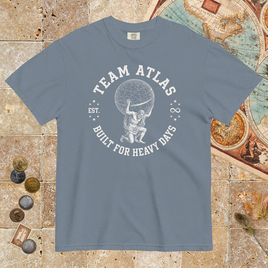 Blue Jean Team Atlas Built For Heavy Days - Premium Tee - history buff gift by HistoHead