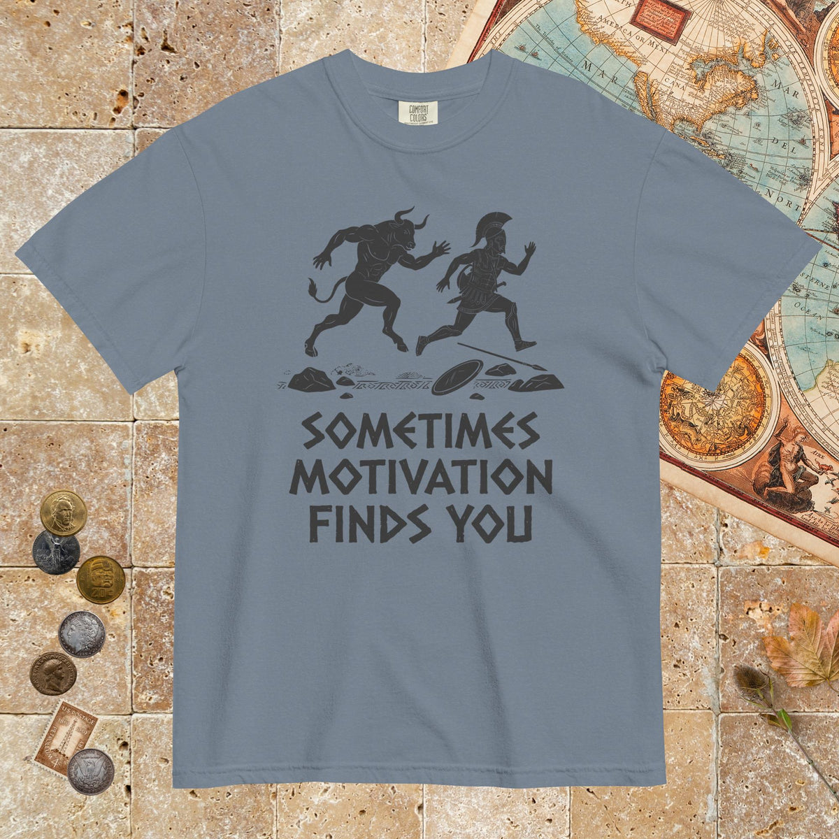 Blue Jean Motivation Finds You Minotaur Edition - Premium Tee - history buff gift by HistoHead