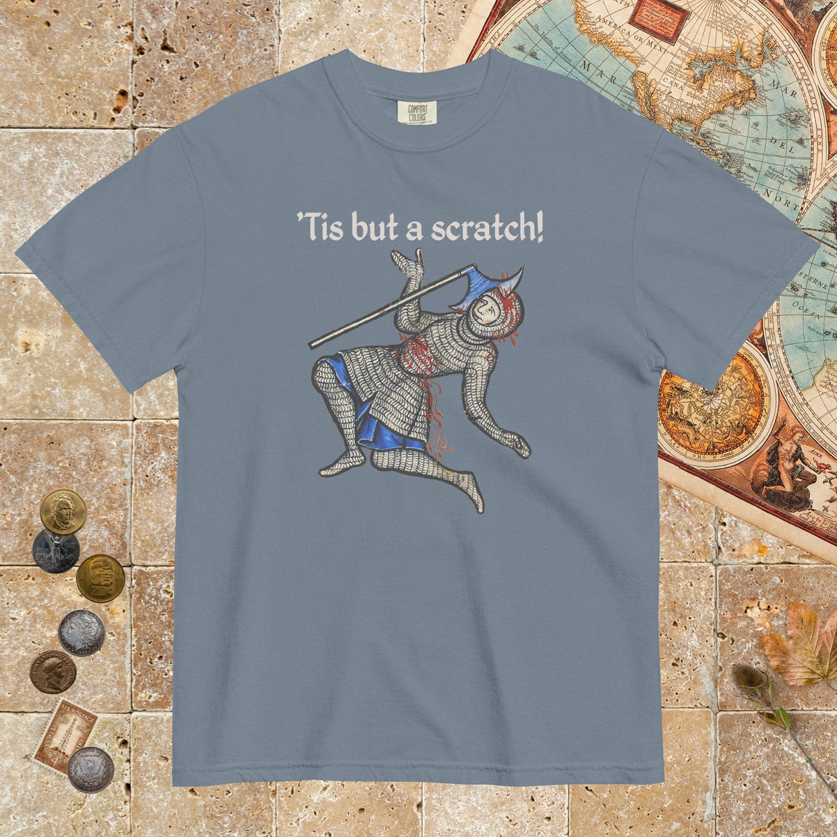 Blue Jean Tis But A Scratch - Premium Tee - history buff gift by HistoHead
