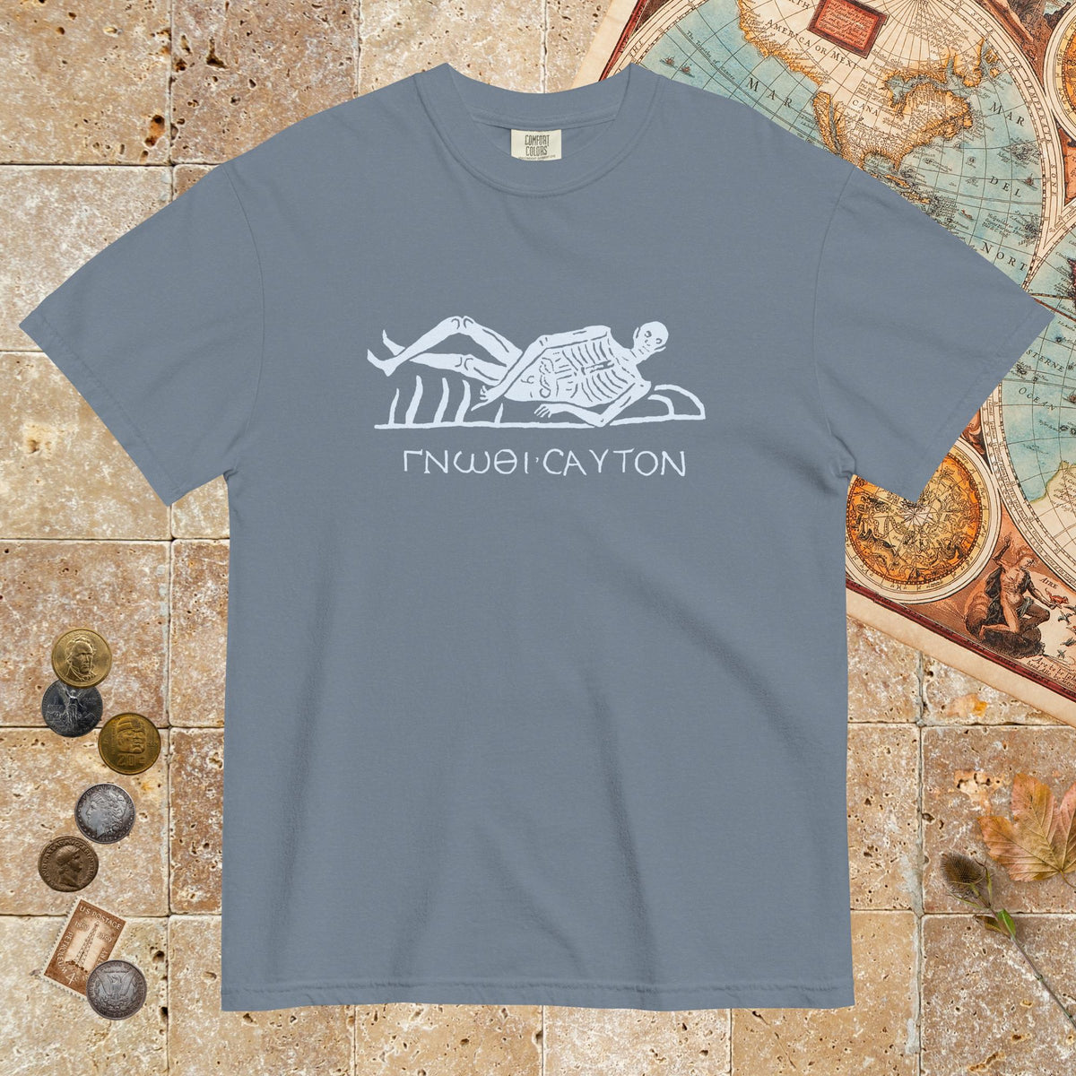 Blue Jean Know Thyself Skeleton - Premium Tee - history buff gift by HistoHead