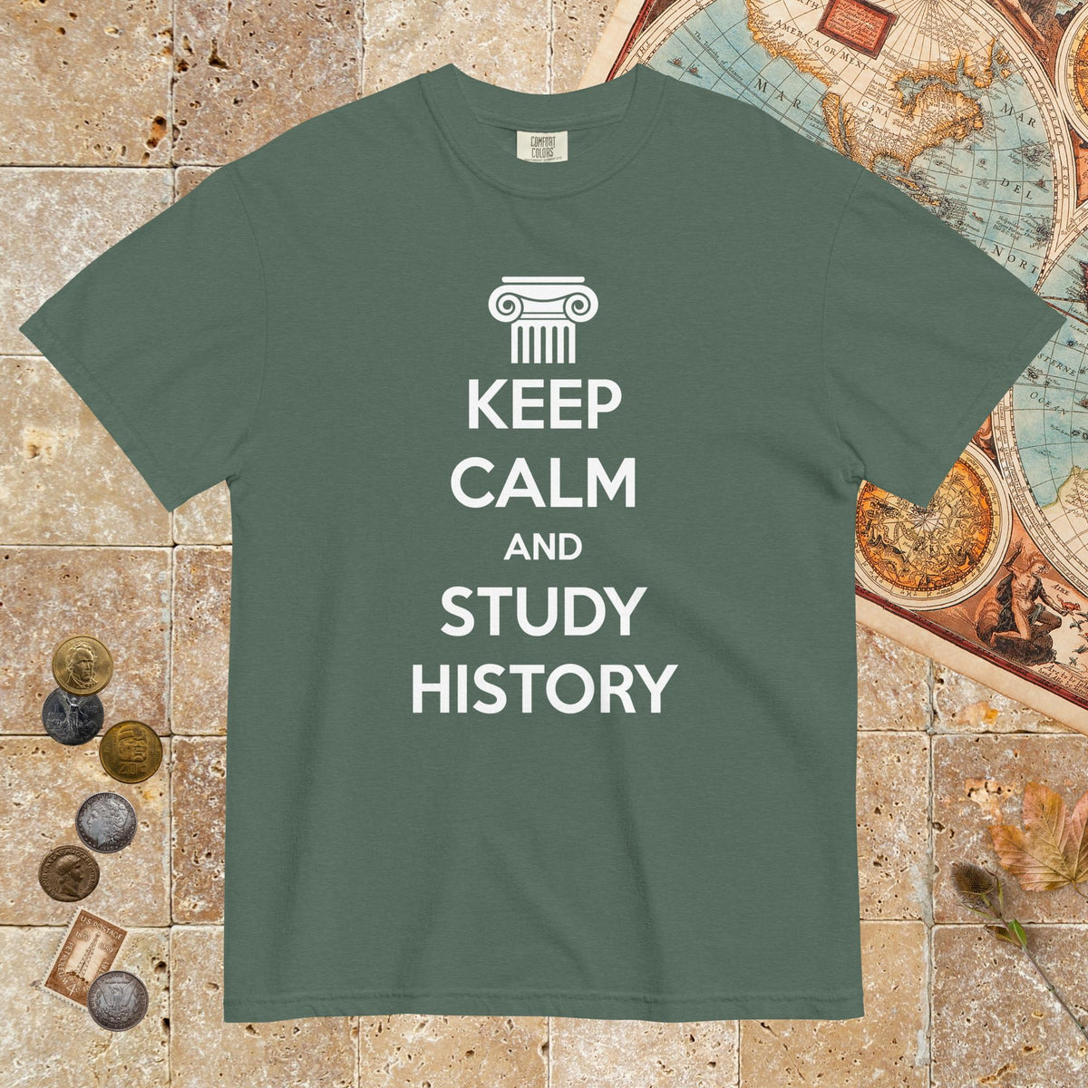 Blue Spruce Keep Calm - Premium Tee - history buff gift by HistoHead
