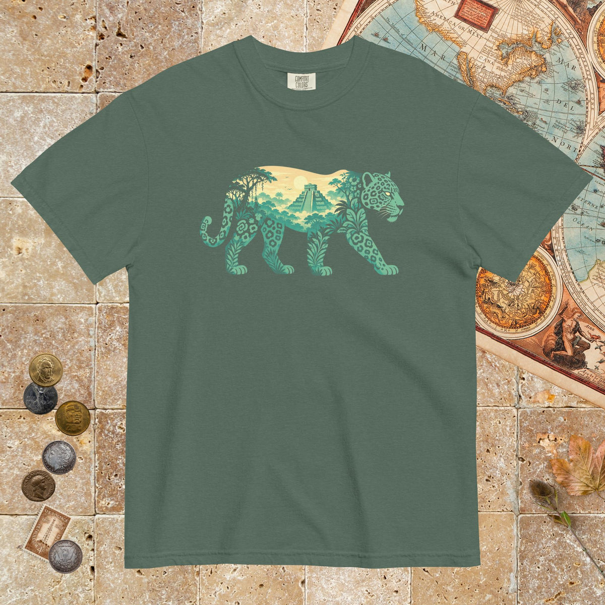 Blue Spruce Mesoamerican Jaguar - Premium Tee - history buff gift by HistoHead