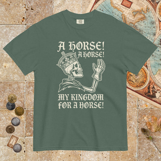 Blue Spruce My Kingdom for a Horse - Premium Tee - history buff gift by HistoHead