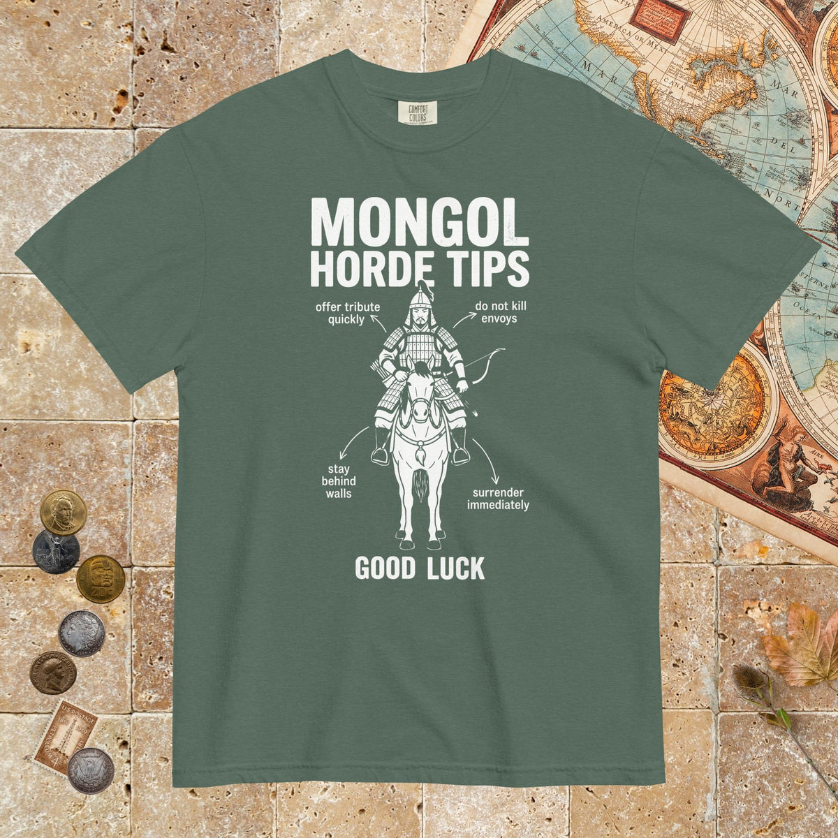Blue Spruce Mongol Horde Tips - Premium Tee - history buff gift by HistoHead
