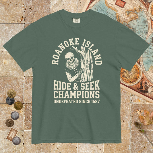 Blue Spruce Roanoke Island Hide & Seek - Premium Tee - history buff gift by HistoHead