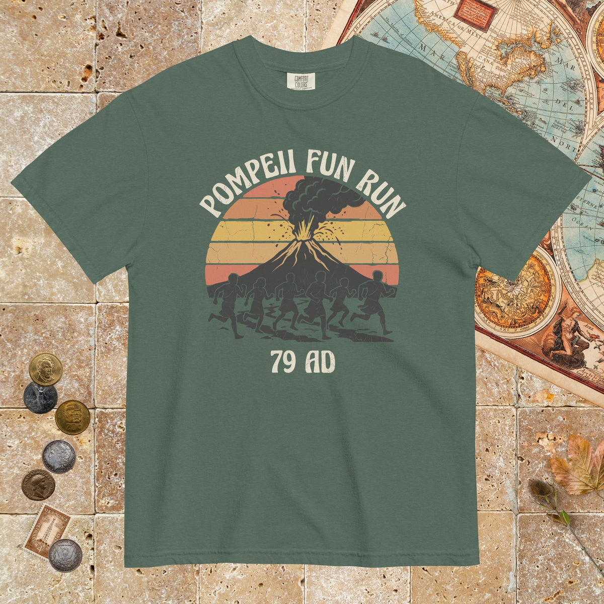 Blue Spruce Pompeii Fun Run Retro - Premium Tee - history buff gift by HistoHead
