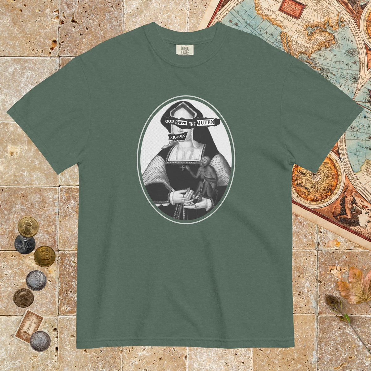 Blue Spruce God Save the Queen Katherine of Aragon - Premium Tee - history buff gift by HistoHead