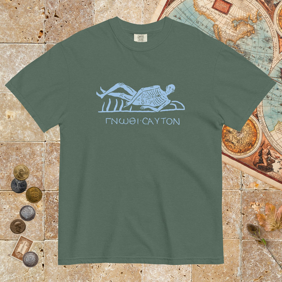 Blue Spruce Know Thyself Skeleton - Premium Tee - history buff gift by HistoHead