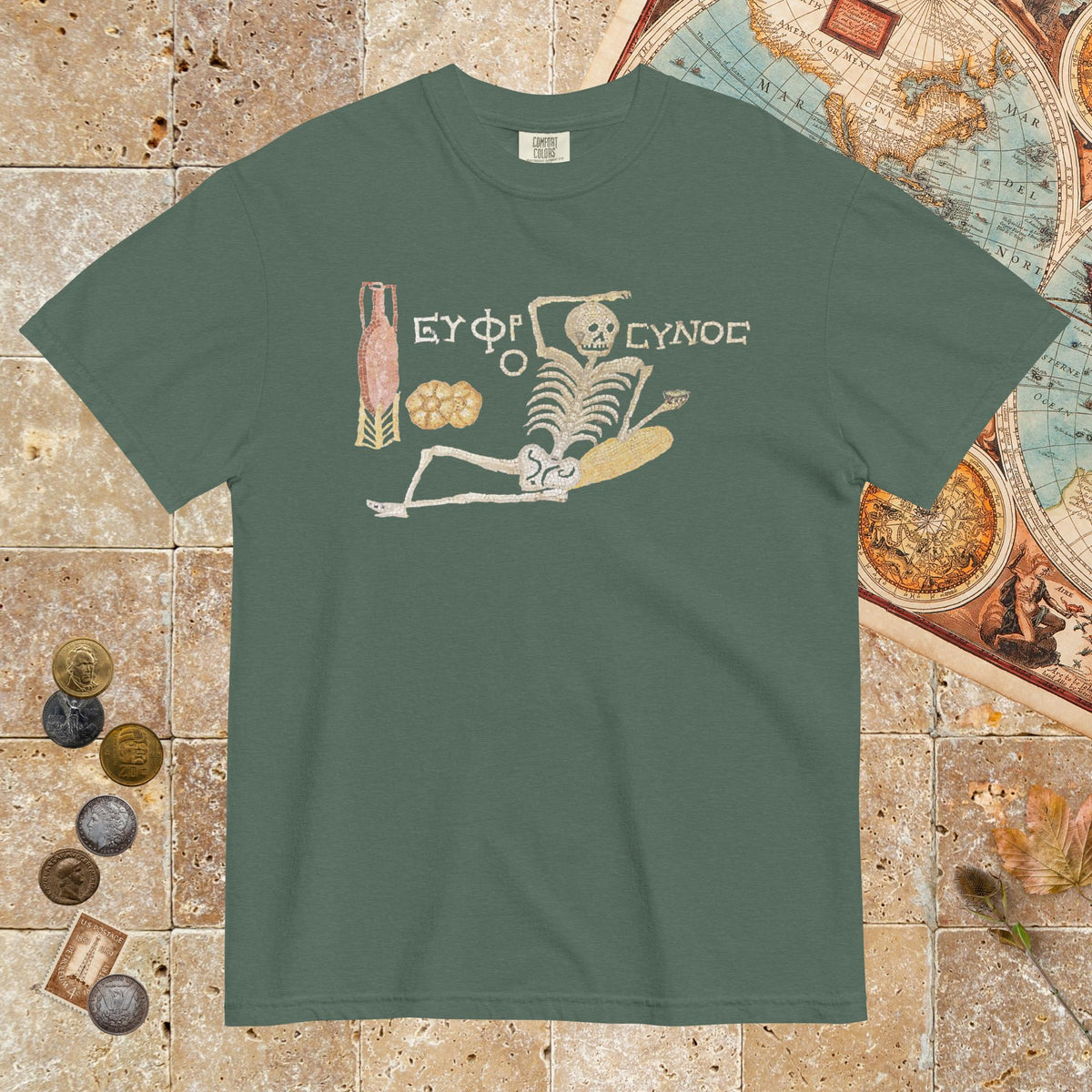 Blue Spruce Skeleton Mosaic - Premium Tee - history buff gift by HistoHead