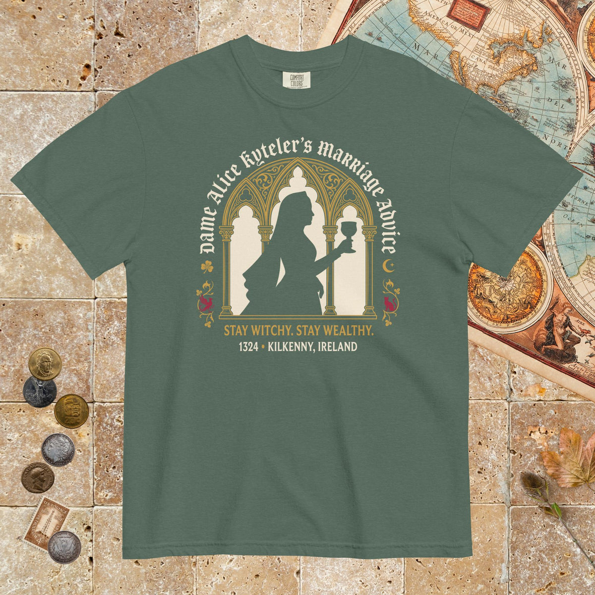 Blue Spruce Alice Kyteler's Marriage Advice - Premium Tee - history buff gift by HistoHead