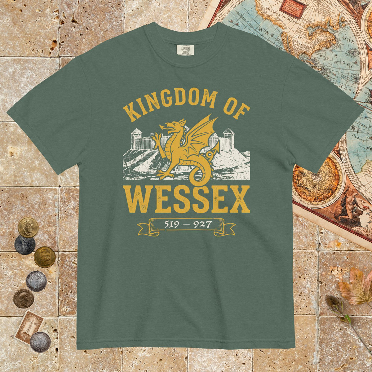 Blue Spruce Kingdom of Wessex - Premium Tee - history buff gift by HistoHead