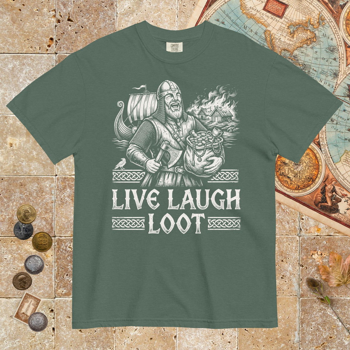 Blue Spruce Live Laugh Loot - Premium Tee - history buff gift by HistoHead