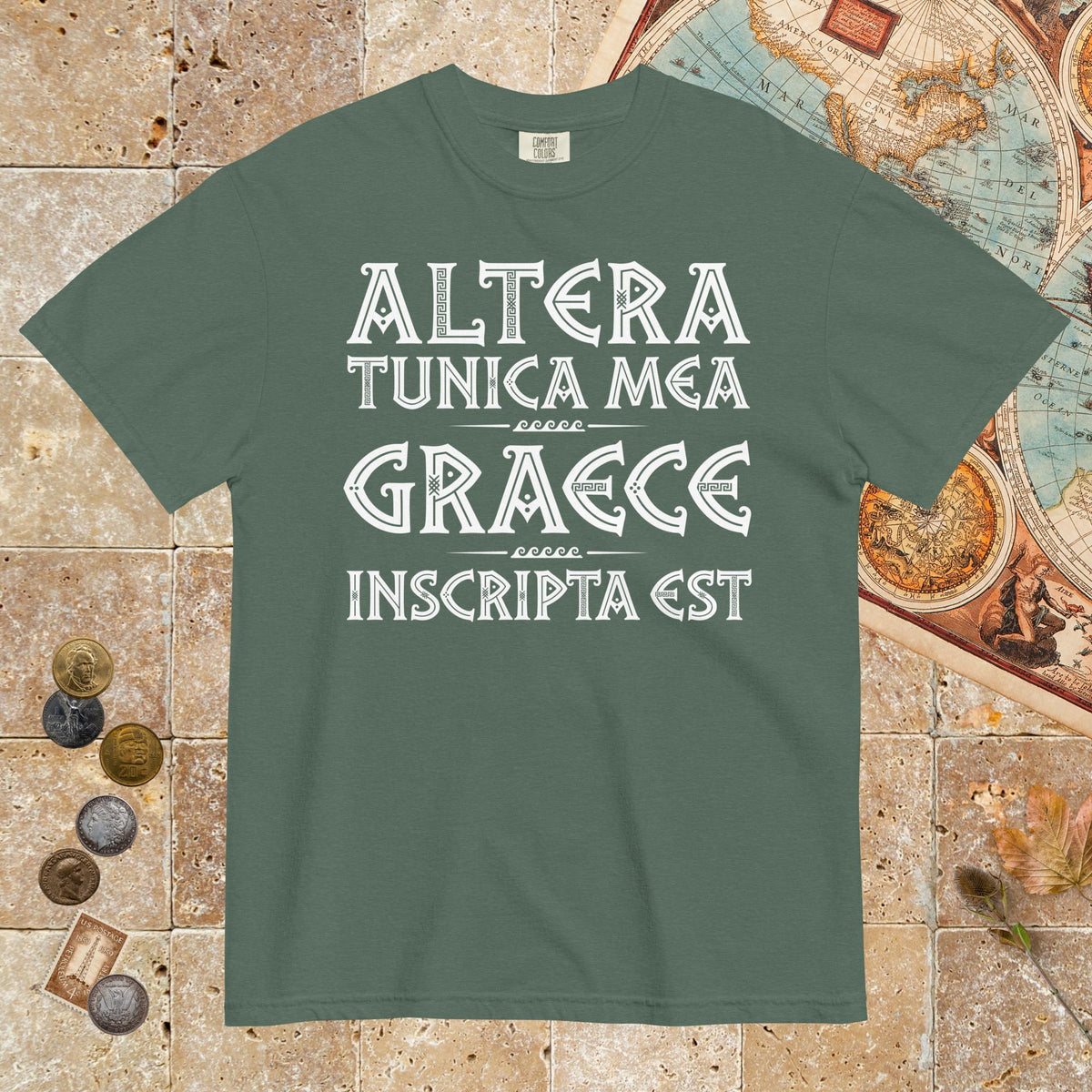 Blue Spruce Latin My Other Shirt Is In Greek - Premium Tee - history buff gift by HistoHead
