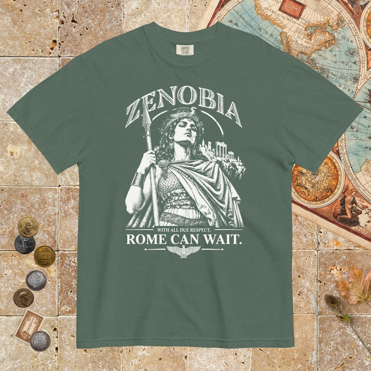 Blue Spruce Zenobia With All Due Respect Rome Can Wait - Premium Tee - history buff gift by HistoHead