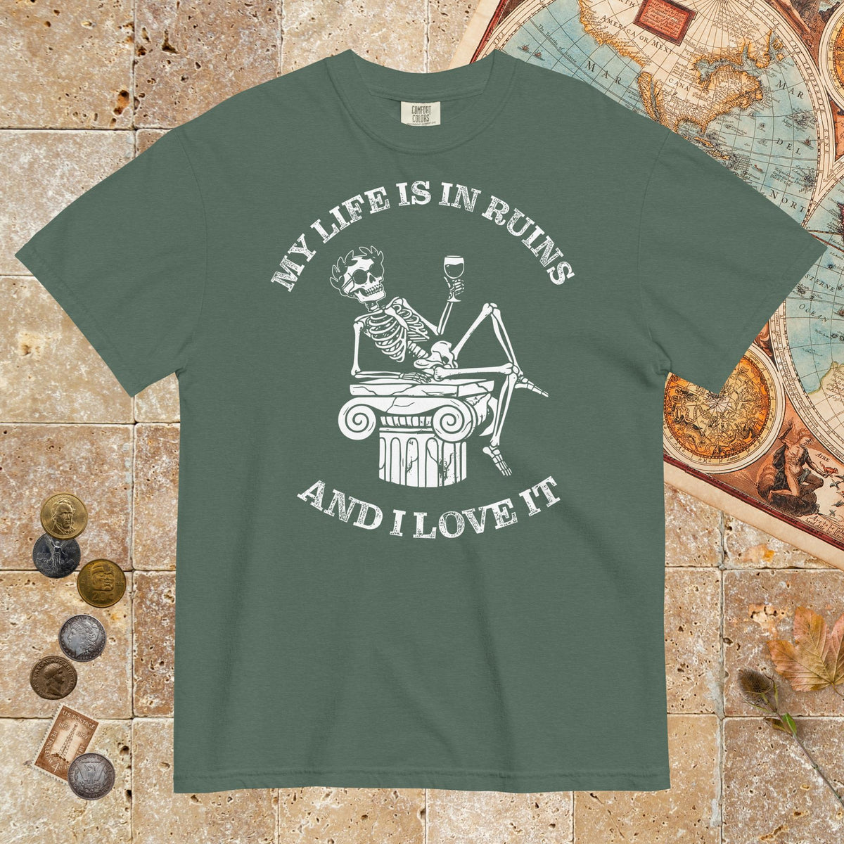 Blue Spruce My Life is in Ruins - Premium Tee - history buff gift by HistoHead