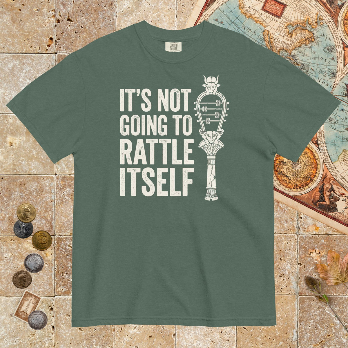 Blue Spruce Sistrum It's Not Going to Rattle Itself - Premium Tee - history buff gift by HistoHead