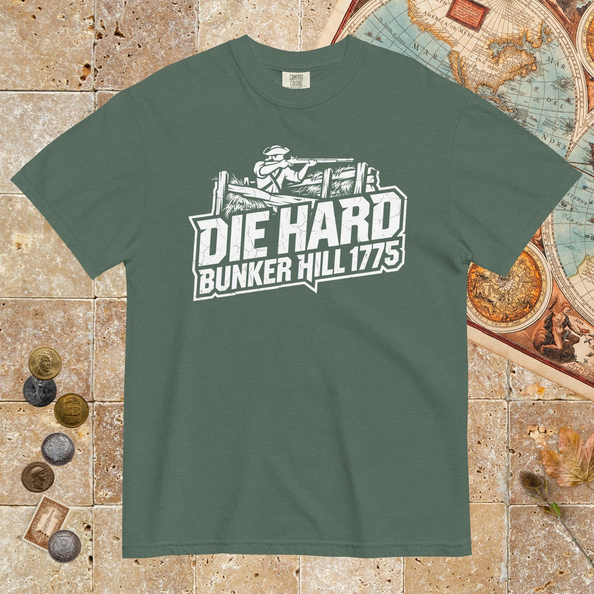 Blue Spruce Die Hard Bunker Hill 1775 - Premium Tee - history buff gift by HistoHead