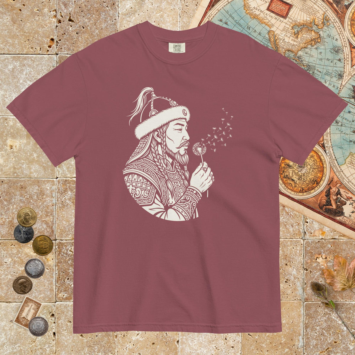 Brick Genghis Khan Blowing Wishes - Premium Tee - history buff gift by HistoHead