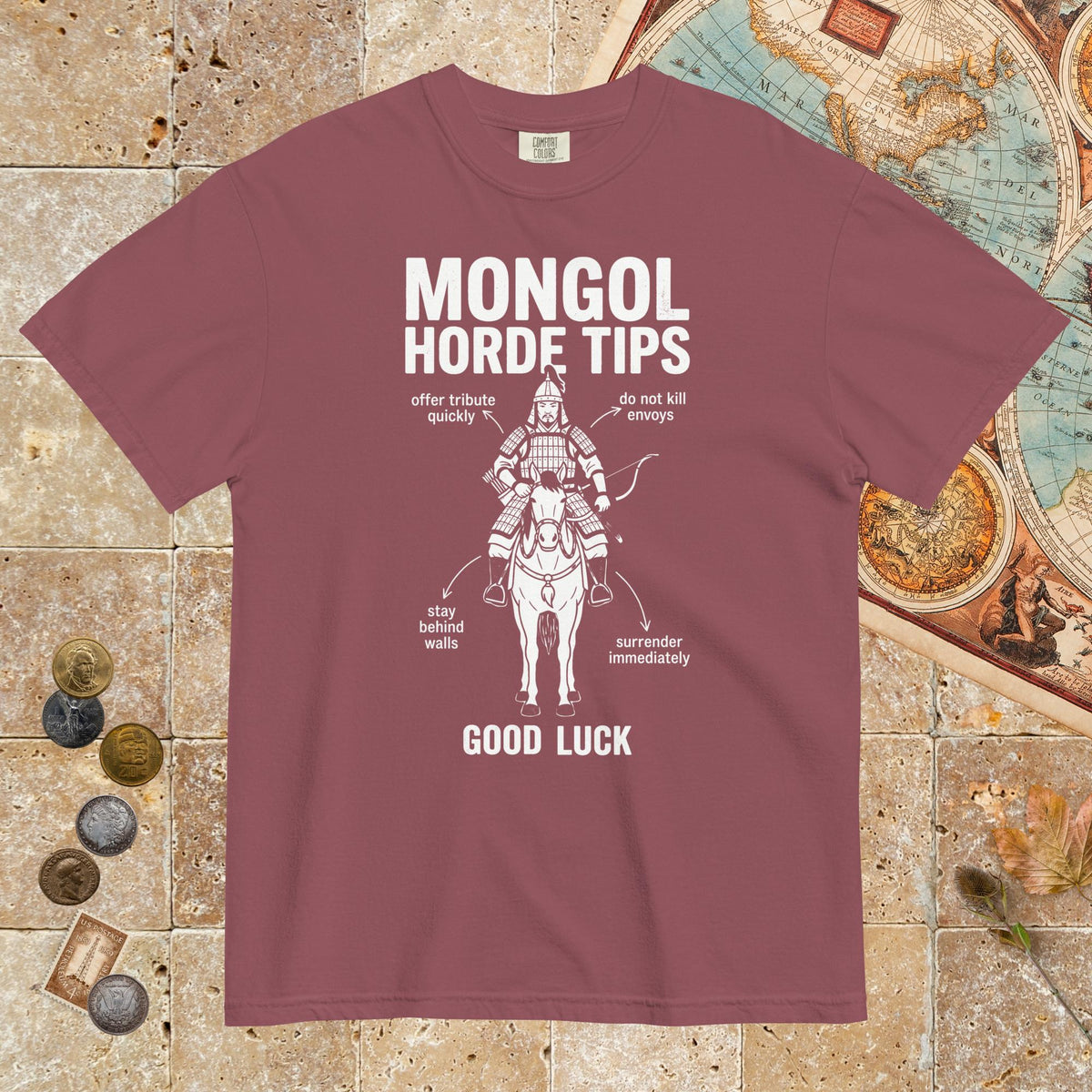 Brick Mongol Horde Tips - Premium Tee - history buff gift by HistoHead