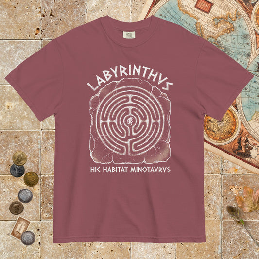Brick Labyrinthus Here Lives Minotaur - Premium Tee - history buff gift by HistoHead