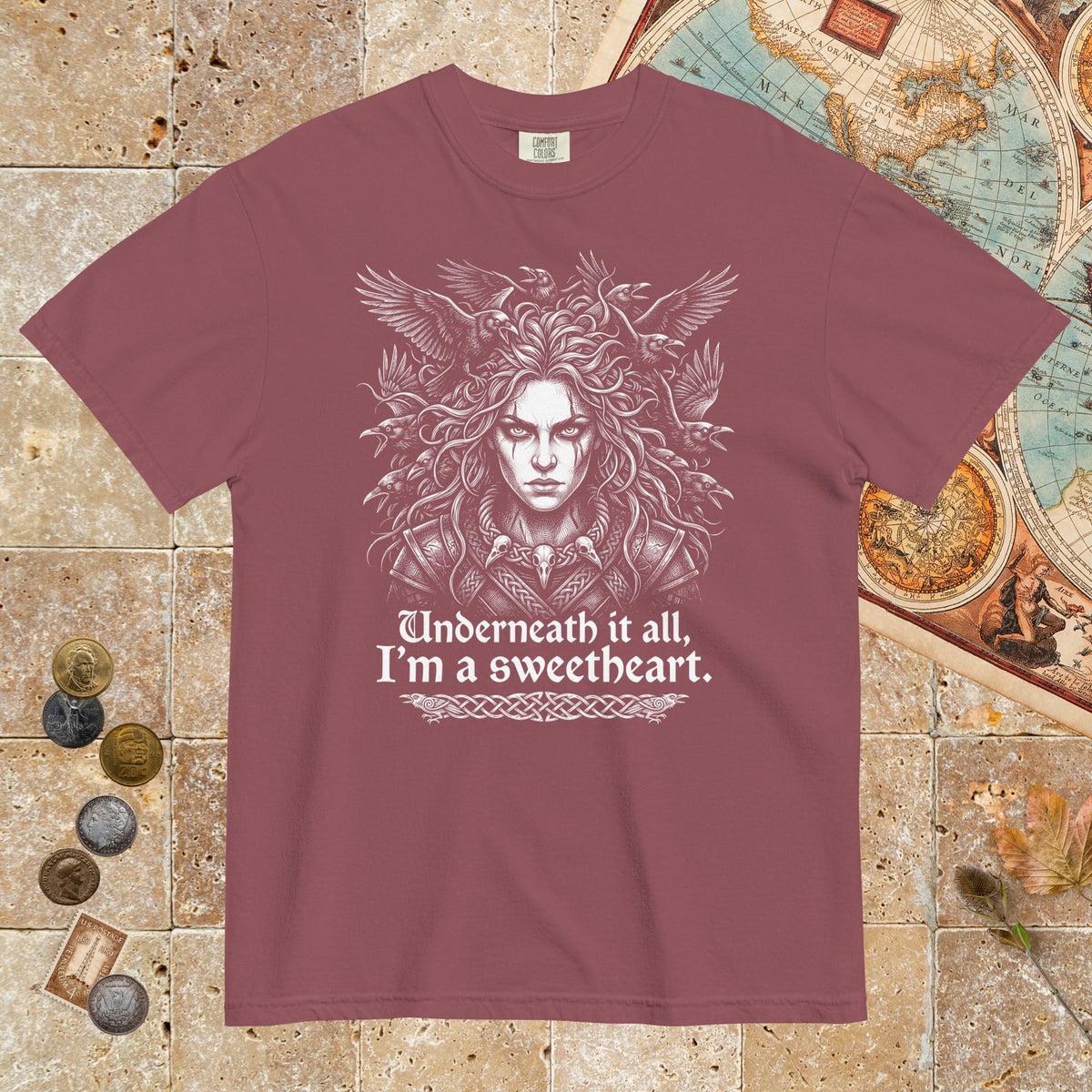 Brick The Morrigan Underneath I'm a Sweetheart - Premium Tee - history buff gift by HistoHead