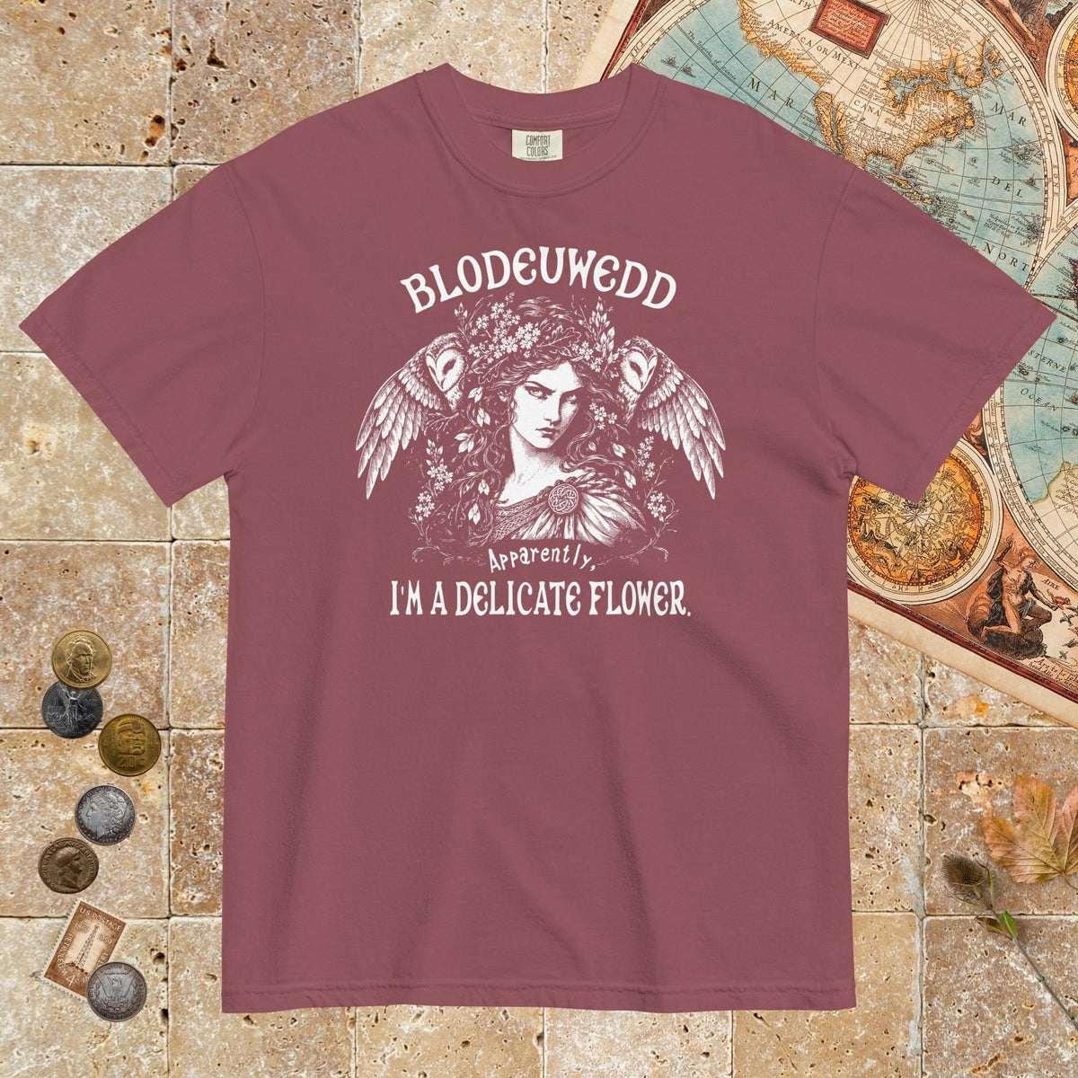Brick Blodeuwedd Apparently I'm A Delicate Flower - Premium Tee - history buff gift by HistoHead