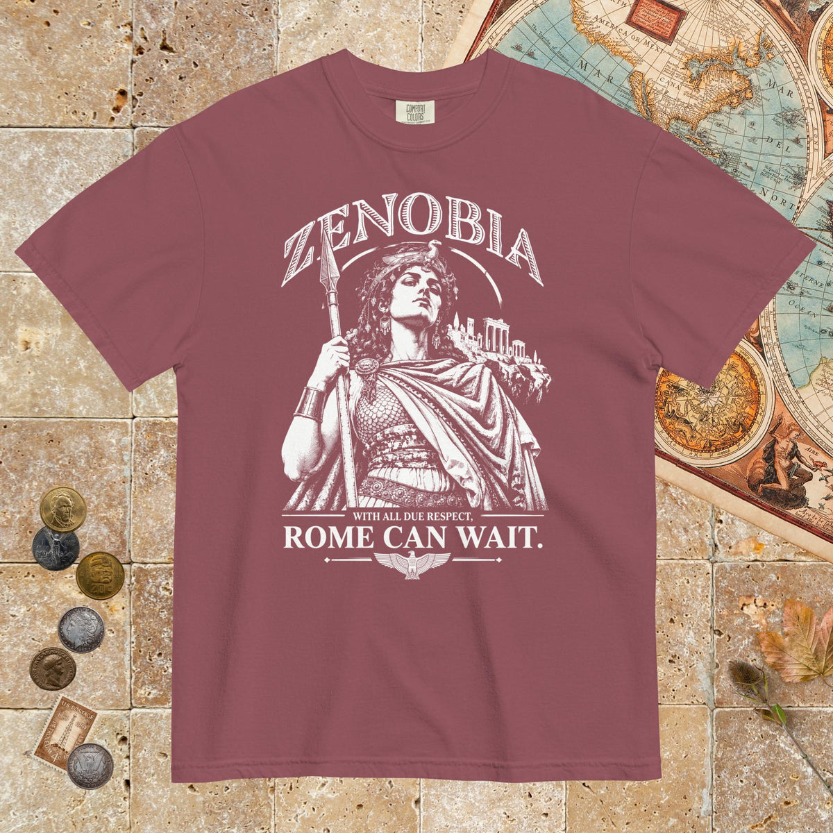 Brick Zenobia With All Due Respect Rome Can Wait - Premium Tee - history buff gift by HistoHead
