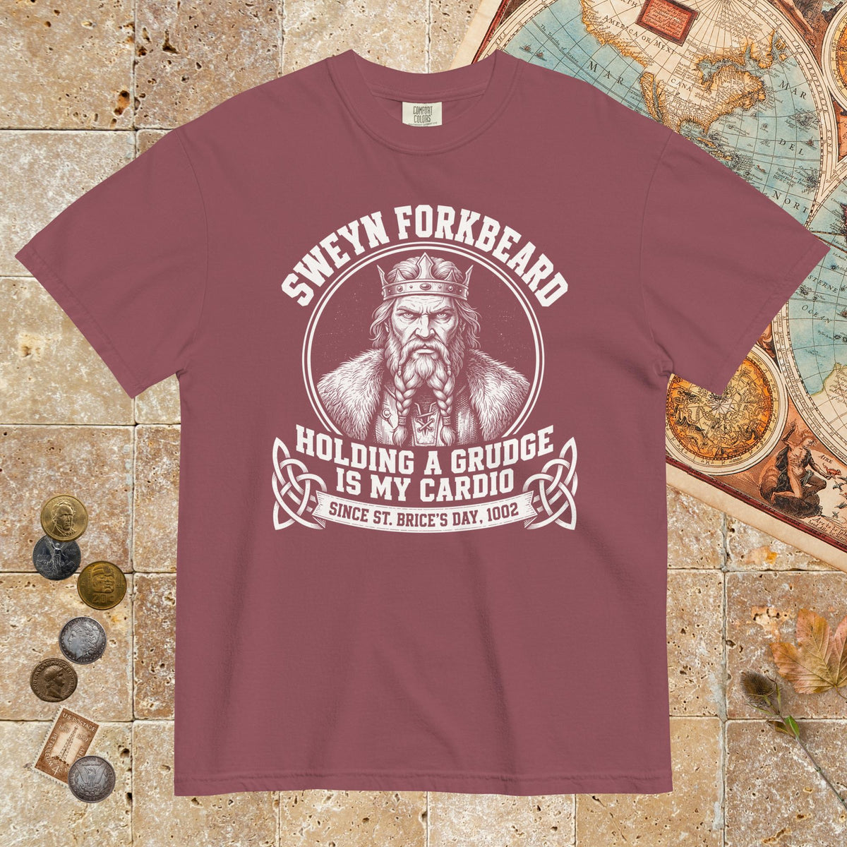 Brick Sweyn Forkbeard Holding a Grudge Is My Cardio - Premium Tee - history buff gift by HistoHead