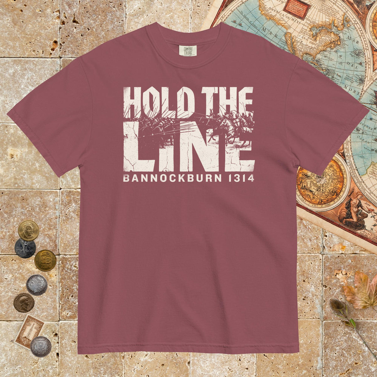 Brick Hold The Line Bannockburn 1314 - Premium Tee - history buff gift by HistoHead