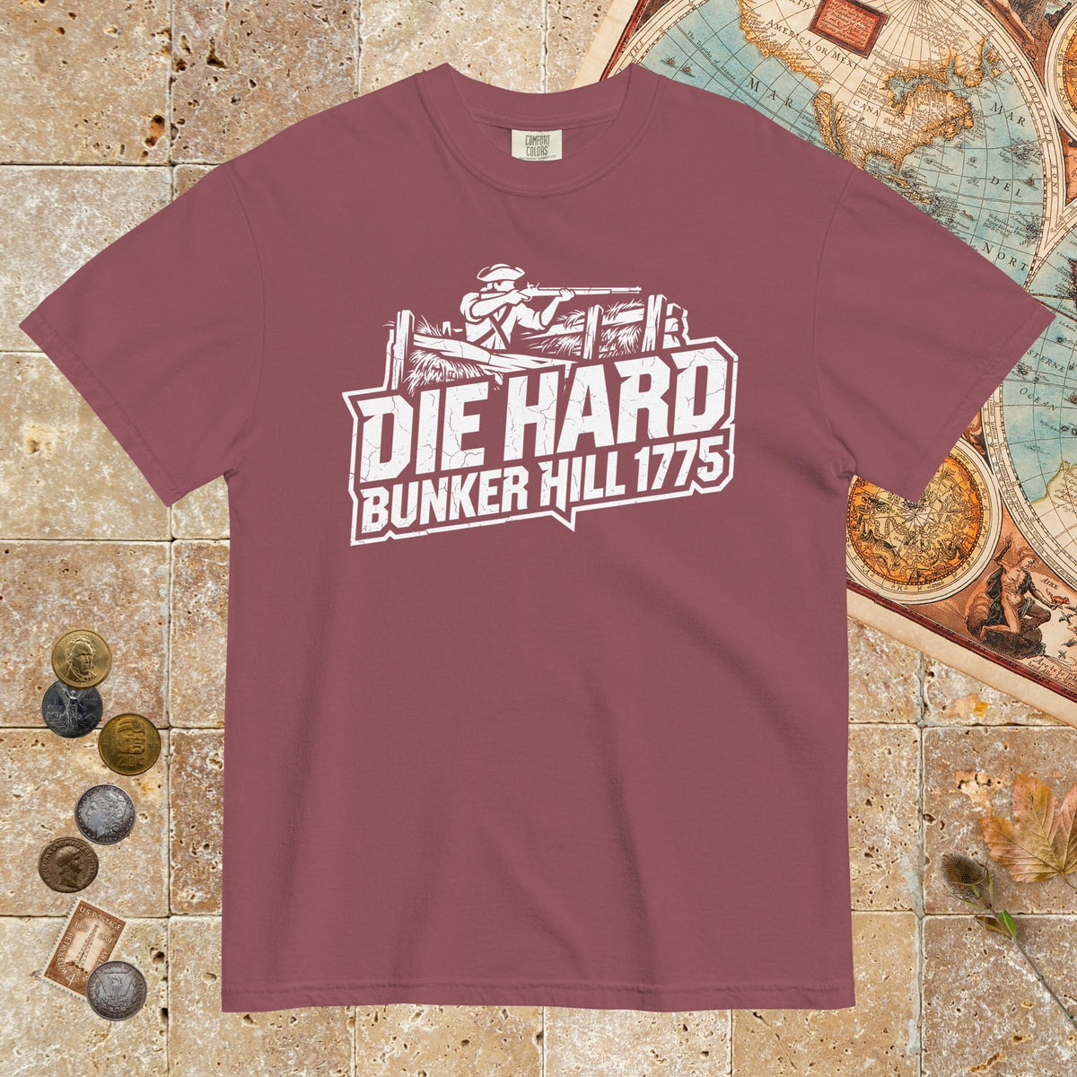 Brick Die Hard Bunker Hill 1775 - Premium Tee - history buff gift by HistoHead