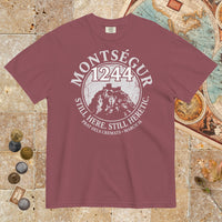 Brick Montségur 1244 Still Here Still Heretic - Premium Tee - history buff gift by HistoHead