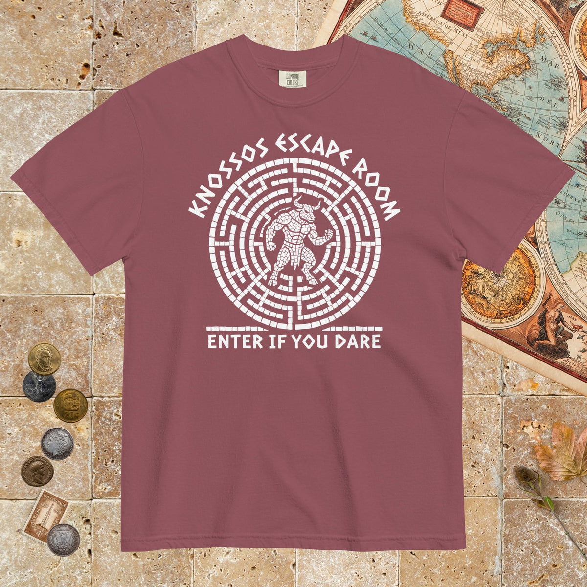 Brick Knossos Escape Room Enter If You Dare - Premium Tee - history buff gift by HistoHead