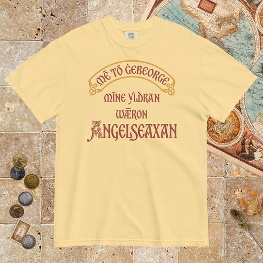 Butter In My Defense My Ancestors Were Anglo-Saxons in Old English - Premium Tee - history buff gift by HistoHead