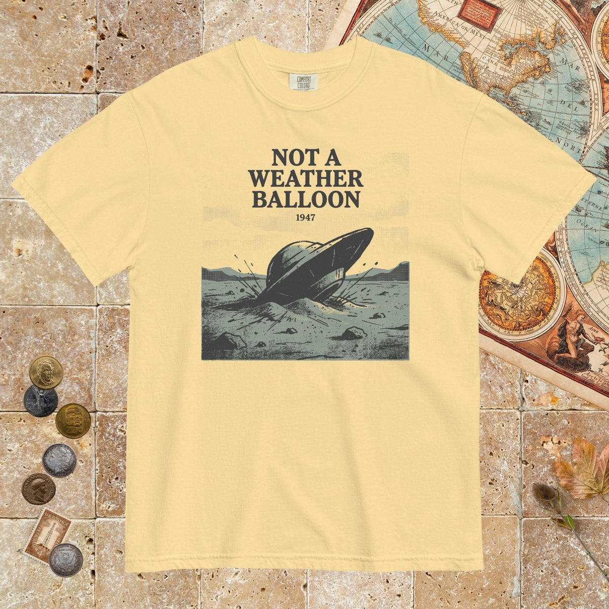 Butter Roswell Weather Balloon - Premium Tee - history buff gift by HistoHead