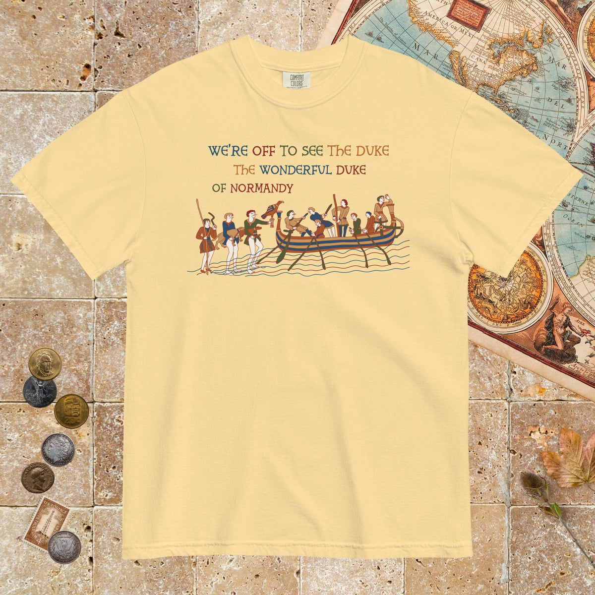 Butter Bayeux Tapestry We're Off to See the Duke - Premium Tee - history buff gift by HistoHead