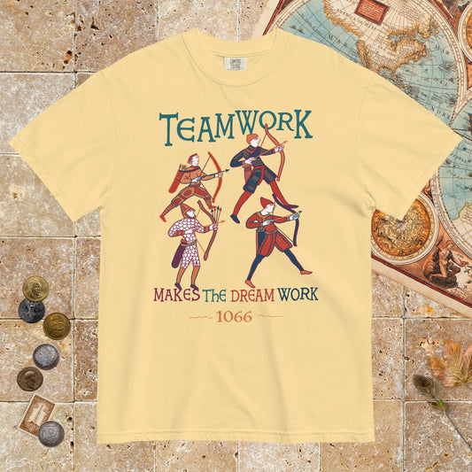 Butter Bayeux Tapestry Teamwork Makes the Dream Work - Premium Tee - history buff gift by HistoHead