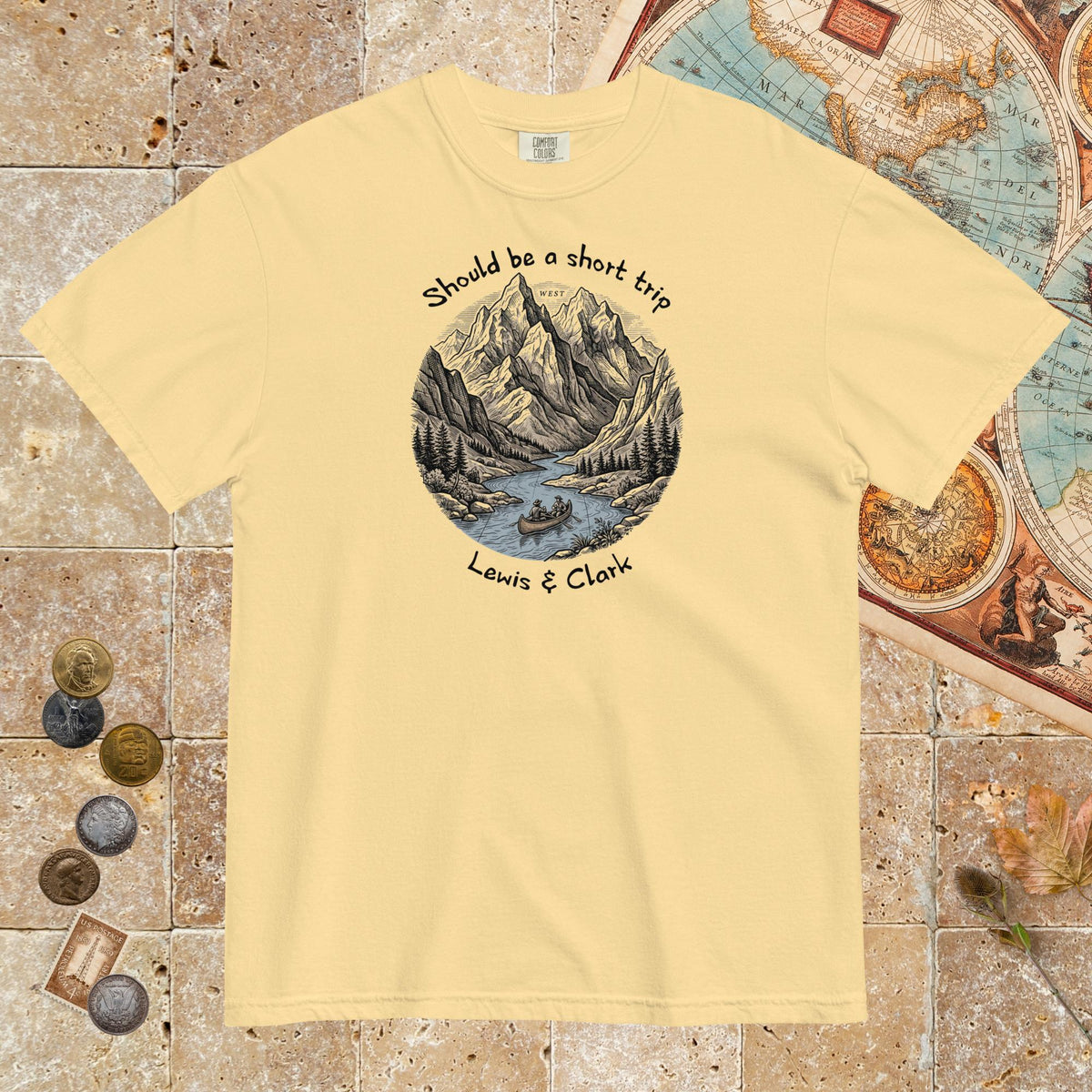Butter Lewis & Clark Short Trip - Premium Tee - history buff gift by HistoHead