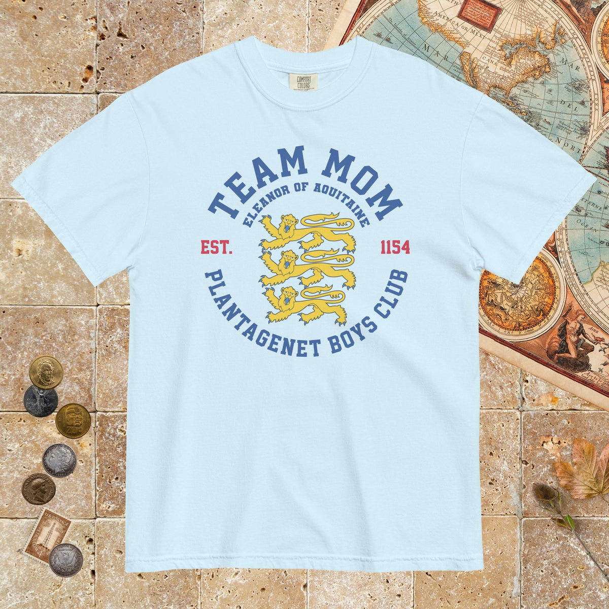 Chambray Team Mom Eleanor of Aquitaine - Premium Tee - history buff gift by HistoHead