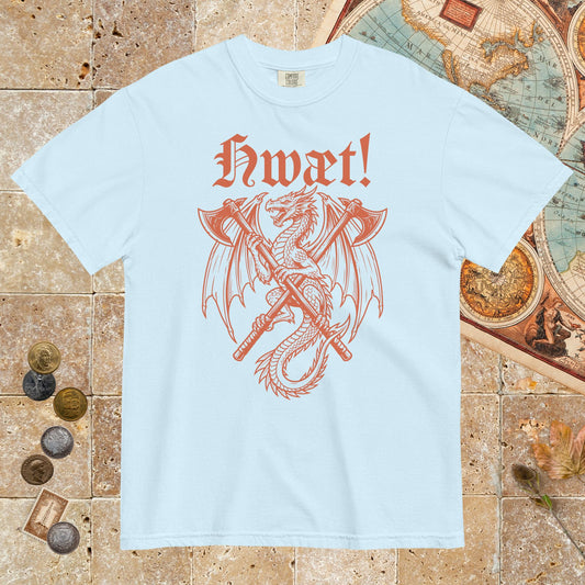 Chambray Hwæt Dragon Axe - Premium Tee - history buff gift by HistoHead