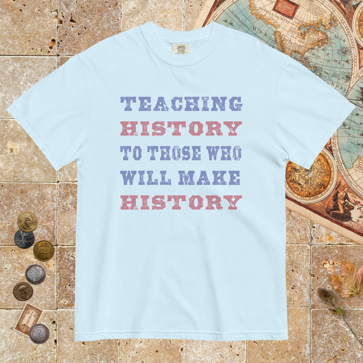 Chambray Teaching History - Premium Tee - history buff gift by HistoHead