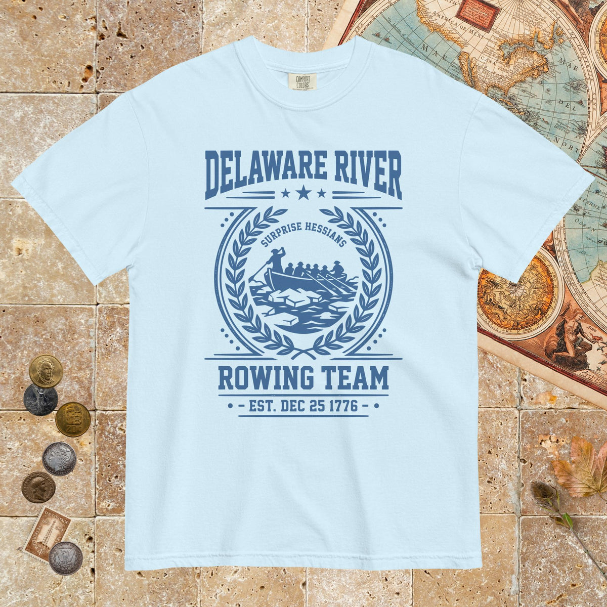 Chambray Delaware River Rowing Team - Premium Tee - history buff gift by HistoHead